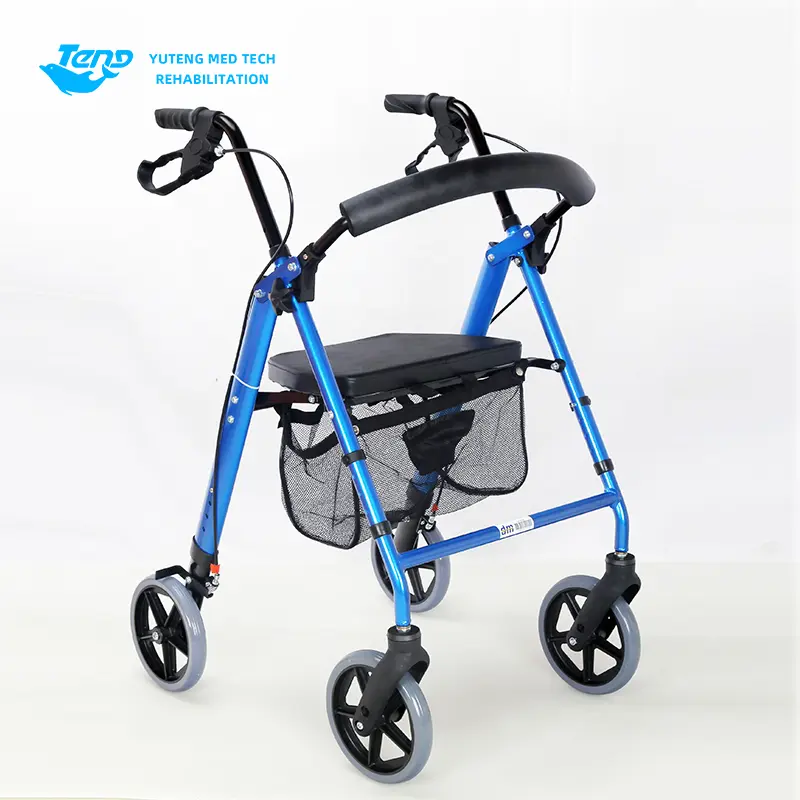 Rollator aluminium dengan tempat duduk