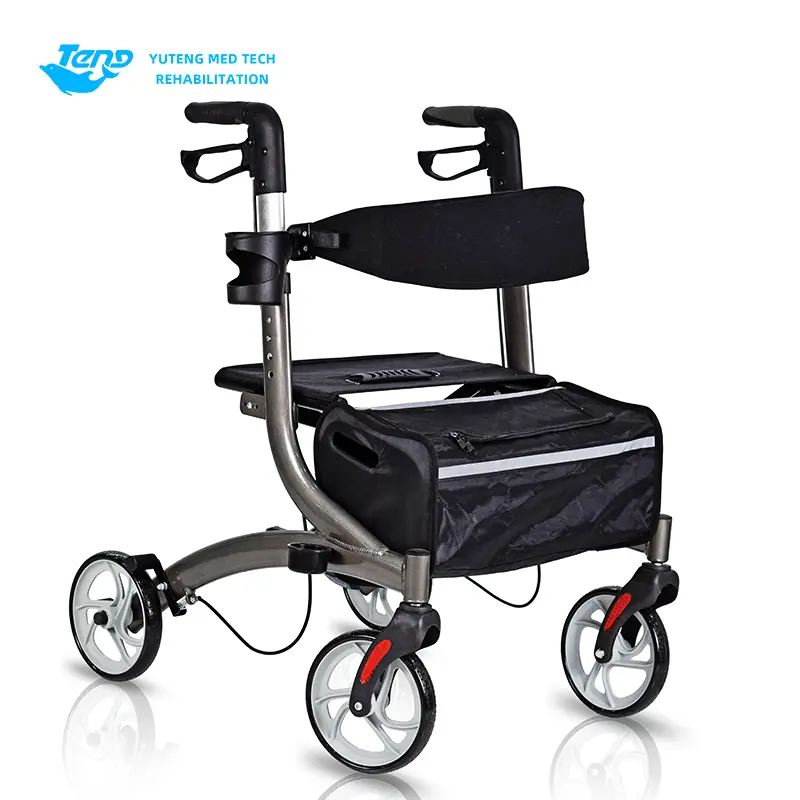 Walker rollator tugas berat dengan tempat duduk